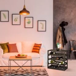 Relaxdays Wijnrek - 4 Etages - 20 Flessen - Hout -Skimask 1200x1200 2301