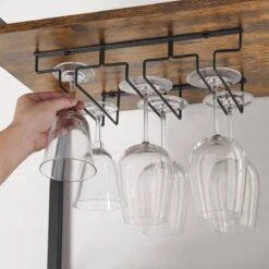 IN.HOMEXL - Burstal - Wijnrek Voor 16 Flessen - Industrieel - Wijnrek Metaal - Bruin / Zwart - Flessenrek - 52 X 40 X 112 Cm -Skimask 1200x1200 2314