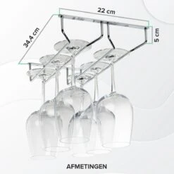 Copa Wijnglazenhouder 2 Rails - 34,4 Cm Breed - Metaal Chroom - Wijnglazenrek 17 Copa Wijnglazenhouder 2 Rails - 34,4 Cm Breed - Metaal Chroom - Wijnglazenrek -Skimask 1200x1200 2341