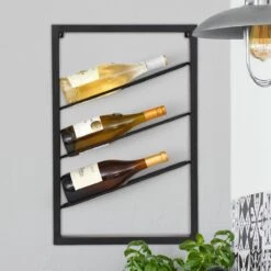Wijnrek Hangend Voor Wand En Muur - Zwart Metaal 9 Wijnrek Hangend Voor Wand En Muur - Zwart Metaal -Skimask 1200x1200 2351