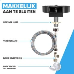 Merkloos Glazenspoeler Gootsteen – Glazen Wasser – Horeca Spoel Kraan – Aanrecht Organizer – Borstel Bierglasreiniger – Keuken Accessoires -Skimask 1200x1200 2393