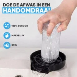 Merkloos Glazenspoeler Gootsteen – Glazen Wasser – Horeca Spoel Kraan – Aanrecht Organizer – Borstel Bierglasreiniger – Keuken Accessoires -Skimask 1200x1200 2395