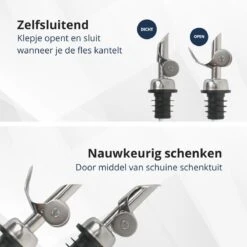 Veluw Olijfolie Schenktuit Voor Fles - Olijfolie Schenker - RVS ( 2 Stuks ) -Skimask 1200x1200 2404