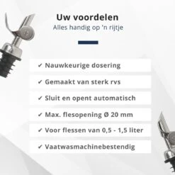 Veluw Olijfolie Schenktuit Voor Fles - Olijfolie Schenker - RVS ( 2 Stuks ) -Skimask 1200x1200 2406