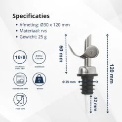 Veluw Olijfolie Schenktuit Voor Fles - Olijfolie Schenker - RVS ( 2 Stuks ) -Skimask 1200x1200 2407