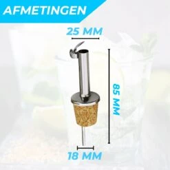 Minismus 4 Stuks Schenkkurk Schenktuit Met Klepje - Hoogwaardige Kwaliteit - Eenvoudig Doseren Met Alcohol En Olie -Skimask 1200x1200 2424