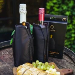 Qulair Wijnkoeler - Luxe Wijnkoeler - Rekbare Flessenkoeler Voor De Meeste Flesformaten - Active Wijnkoeler Hoes - Kerstcadeau Voor Volwassenen - Kerstkado - Zwart -Skimask 1200x1200 2443