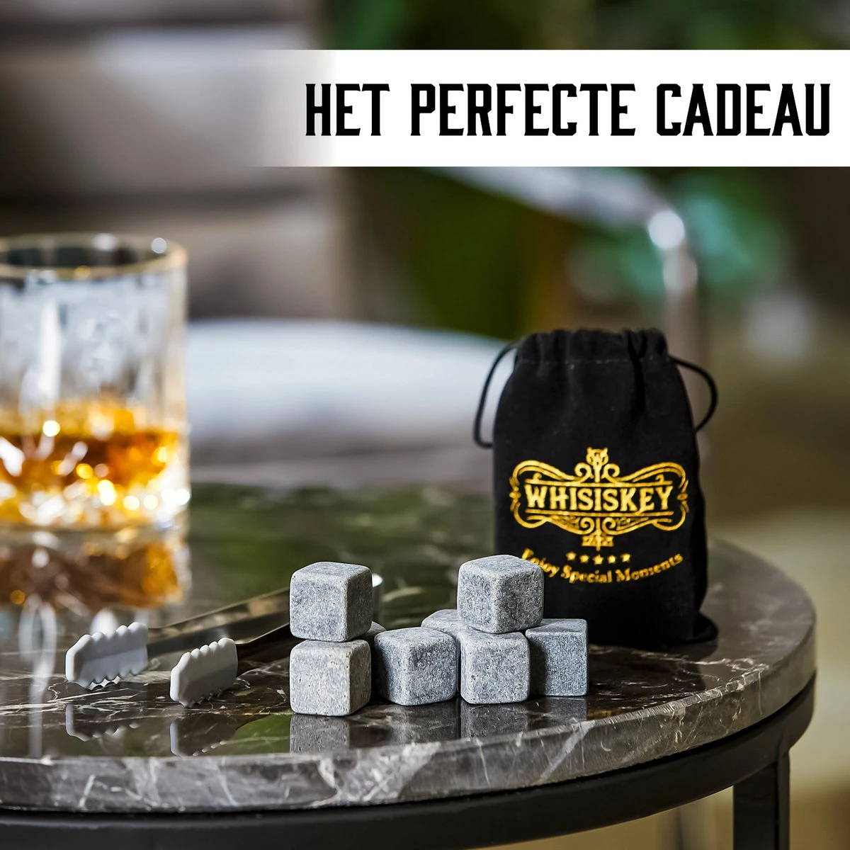 Whisiskey Luxe Whiskey Stones Set - 12 Stuks - Natuursteen Whiskey Stenen Voor Glazen - IJsblokjes - Ijstang - Fluwelen Opbergzak - Herbruikbare IJsblokjes - IJklontjes Steen - Ice Cube - Cadeau Voor Man & Vrouw 5 Whisiskey Luxe Whiskey Stones Set - 12 Stuks - Natuursteen Whiskey Stenen Voor Glazen - IJsblokjes - Ijstang - Fluwelen Opbergzak - Herbruikbare IJsblokjes - IJklontjes Steen - Ice Cube - Cadeau Voor Man & Vrouw - Afbeelding 3
