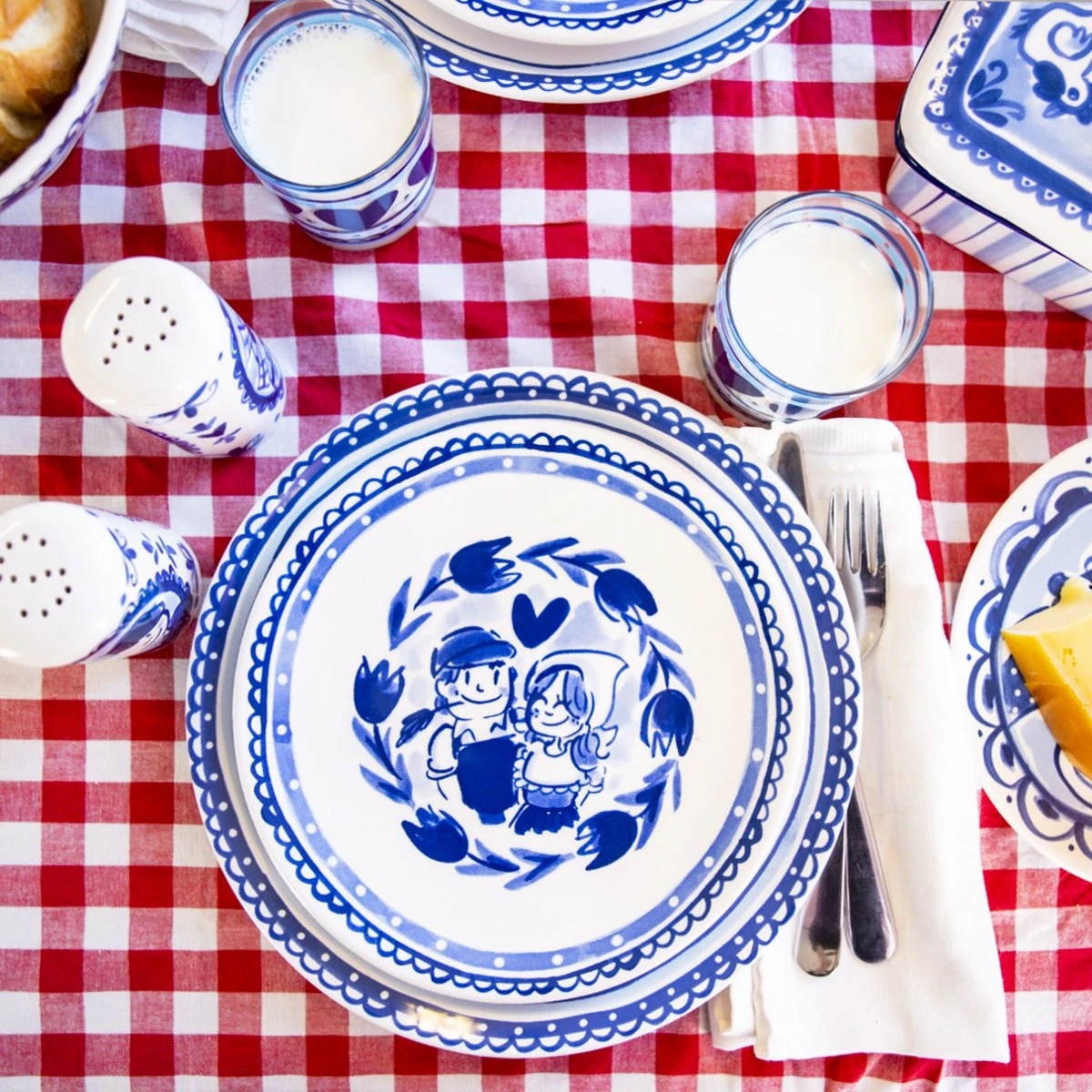 Blond Amsterdam, Delfts Blond, Ontbijtbord Tulp 22cm 5 Blond Amsterdam, Delfts Blond, Ontbijtbord Tulp 22cm - Afbeelding 3