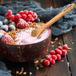 Ecowize Coconut Bowls (Set Van 3) - Kokosnoot Kom & Schaal - Met 3 Lepels, 3 Vorken En 8 Bamboe Rietjes - Zero Waste & Herbruikbaar - Duurzaam Cadeau -Skimask 1200x1200 2579