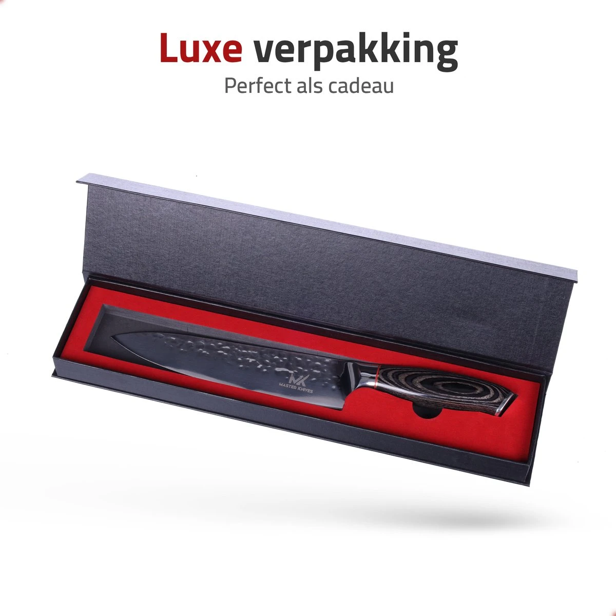 Master Knives Professioneel Japans Koksmes 20 CM - Keukenmes Van Hoogwaardig Damascus Patroon - Ergonomisch Houten Handvat 10 Master Knives Professioneel Japans Koksmes 20 CM - Keukenmes Van Hoogwaardig Damascus Patroon - Ergonomisch Houten Handvat - Afbeelding 8