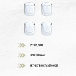 Orange85 Dubbelwandige Koffieglazen - 200 Ml - 4 Stuks - Koffie - Thee - Glas 8 Orange85 Dubbelwandige Koffieglazen - 200 Ml - 4 Stuks - Koffie - Thee - Glas -Skimask 1200x1200 2635