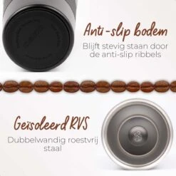 SIP !T® Premium RVS Koffiebeker To Go Thermosbeker – 380 ML – Herbruikbare Koffie & Theebeker – Lekvrij – Zwart - Valentijn -Skimask 1200x1200 2732