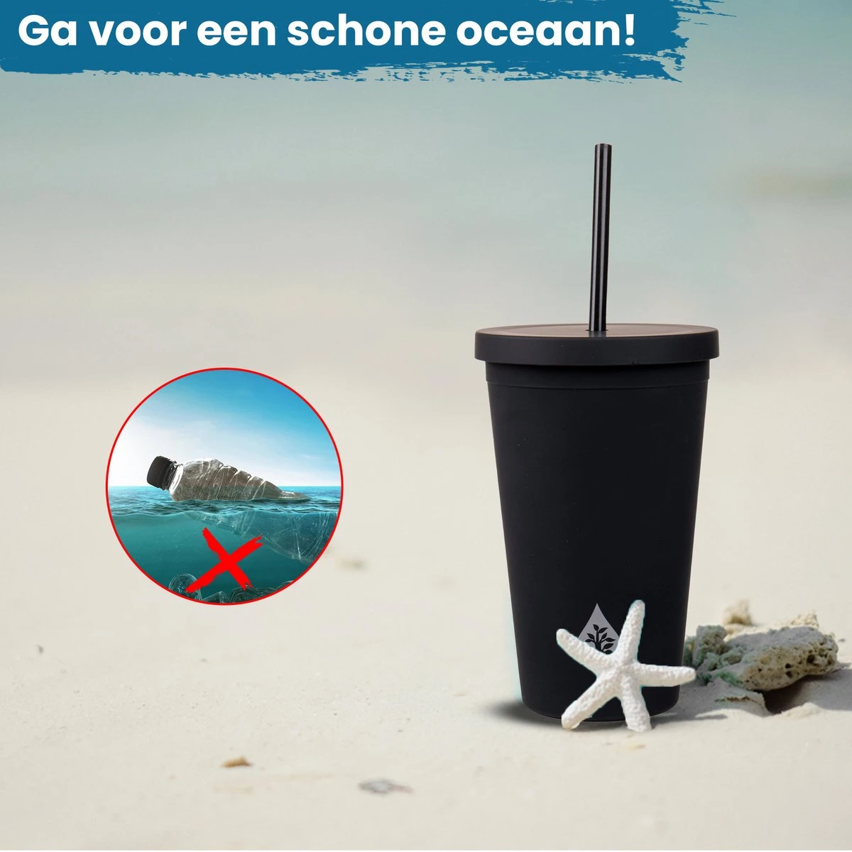 Beker Met Rietje En Deksel Starbucks Milkshake Beker Voor Take Away – Herbruikbare Plastic Drinkbeker Zwart 500ml - VANN 7 Beker Met Rietje En Deksel Starbucks Milkshake Beker Voor Take Away – Herbruikbare Plastic Drinkbeker Zwart 500ml - VANN - Afbeelding 5