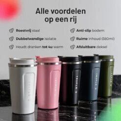 Triple J® Koffiebeker To Go - Thermosbeker - BPA & Lekvrij - 510ml - Roze 17 Triple J® Koffiebeker To Go - Thermosbeker - BPA & Lekvrij - 510ml - Roze -Skimask 1200x1200 2762