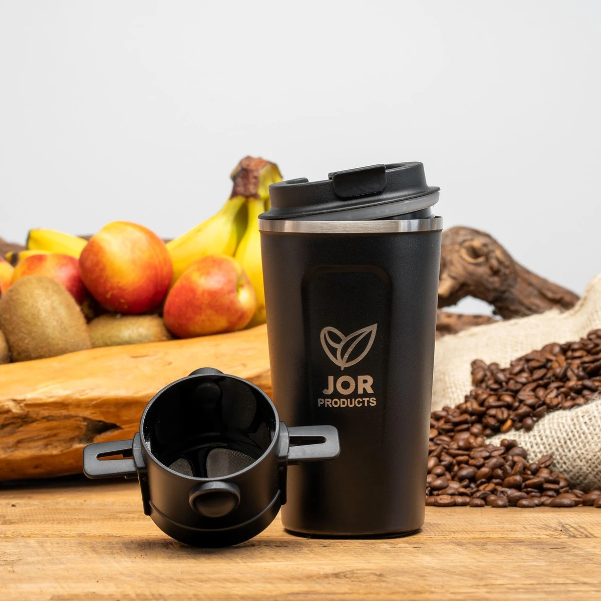 JOR Products® Thermobeker - Koffiezetapparaat - Koffiebonen - Thee - Koffiemachine - Thermoskan - Espressomachine - Reizen - Camping - Koffiefilterhouder 11 JOR Products® Thermobeker - Koffiezetapparaat - Koffiebonen - Thee - Koffiemachine - Thermoskan - Espressomachine - Reizen - Camping - Koffiefilterhouder - Afbeelding 9