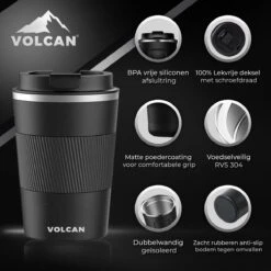 Volcan RVS Koffiebeker To Go Met Sleeve - Thermosbeker - Theebeker - Coffee - Zwart 18 Volcan RVS Koffiebeker To Go Met Sleeve - Thermosbeker - Theebeker - Coffee - Zwart -Skimask 1200x1200 2985