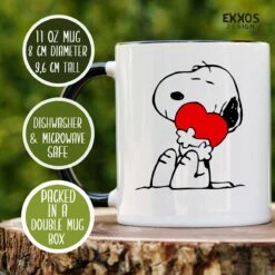 Snoopy Cute Mok - Snoopy Producten - Vrouwen Cadeautje - Valentijn Cadeautjes Voor Haar - Verjaardag Cadeau Man - Valentijn Cadeu Man - Mokken - Theeglazen - Koffiekopjes -Skimask 1200x1200 3033