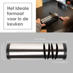 Elektrische Messenslijper Voor Messen En Scharen - Grof En Fijn Slijpen - Geschikt Voor Alle Messen - Anti Slip - Zilver -Skimask 1200x1200 304