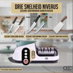 OEC Kitchen Elektrische Messenslijper B201 - Slijper Met 3 Snelheidsstanden - 2 Fasen - Anti Slip – Wit 15 OEC Kitchen Elektrische Messenslijper B201 - Slijper Met 3 Snelheidsstanden - 2 Fasen - Anti Slip – Wit -Skimask 1200x1200 312