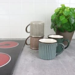 OTIX Koffiekopjes - Met Oor - Set Van 4 - Aardewerk - 250 Ml -Skimask 1200x1200 3146