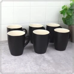 OTIX Koffiekopjes - Met Oor - Set Van 6 - Theekoppen - 340ml - Zwart - Keramiek -Skimask 1200x1200 3160