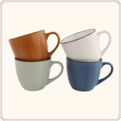 OTIX Koffiekopjes - Met Oor - Set Van 4 - Verschillende Kleuren - Aardewerk - 250 Ml 12 OTIX Koffiekopjes - Met Oor - Set Van 4 - Verschillende Kleuren - Aardewerk - 250 Ml -Skimask 1200x1200 3167