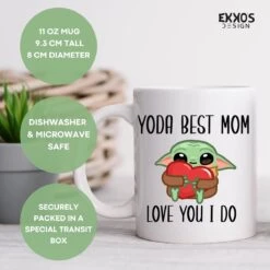 Yoda Best Mom - Baby Yoda - Baby Yoda Mok - Star Wars - Mandalorian - Vaderdag Cadeau - Vaderdag - Moederdag Cadeau - Moederdag - Cadeau Voor Moeder - Mokken En Bekers - Cadeau Voor Vrouw - Valentijndag - Theeglazen - Koffiemok -Skimask 1200x1200 3203