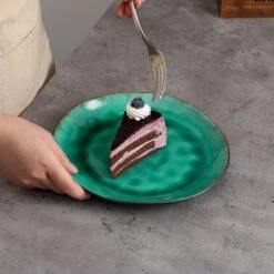 Merkloos Combiservies, 24-delig Coco Tafelservies Van Aardewerk, Raku Glazuur Effect Serviesset, Bevat Mueslikommen, Dessertborden En Dinerborden Voor 8 Personen In Vintage Look, Groen -Skimask 1200x1200 3294