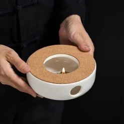 ConBlom Keramische Theepot, Warmer, Theewarmer, Koffiewarmer, Stoofje, Met Kurk-stoofje, Theepot Basis, Theefornuis, Melkwarmer Voor Thuis, Café, Theemelk (zonder Kaars En Theepot) -Skimask 1200x1200 3397