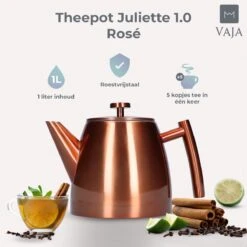 Vaja® Theepot Juliette Rosé Dubbelwandig -Skimask 1200x1200 3408