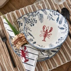 Riviera Maison Bord, Dinerbord, Servies, Tafeldecoratie Voor Eetkamer, Keuken - First Catch Dinner Plate - Blauw - Keramiek - 1 Stuk -Skimask 1200x1200 3456