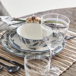 Riviera Maison Bord, Ontbijtbord, Servies, Tafeldecoratie Voor Eetkamer, Keuken - First Catch Breakfast Plate - Blauw - Keramiek - 1 Stuk -Skimask 1200x1200 3477