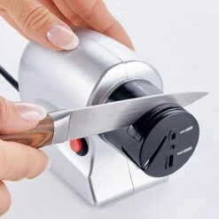 Elektrische Messenslijper - Zilver - Professionele Slijper - Universeel - Voor Alle Messen En Scharen -Skimask 1200x1200 348