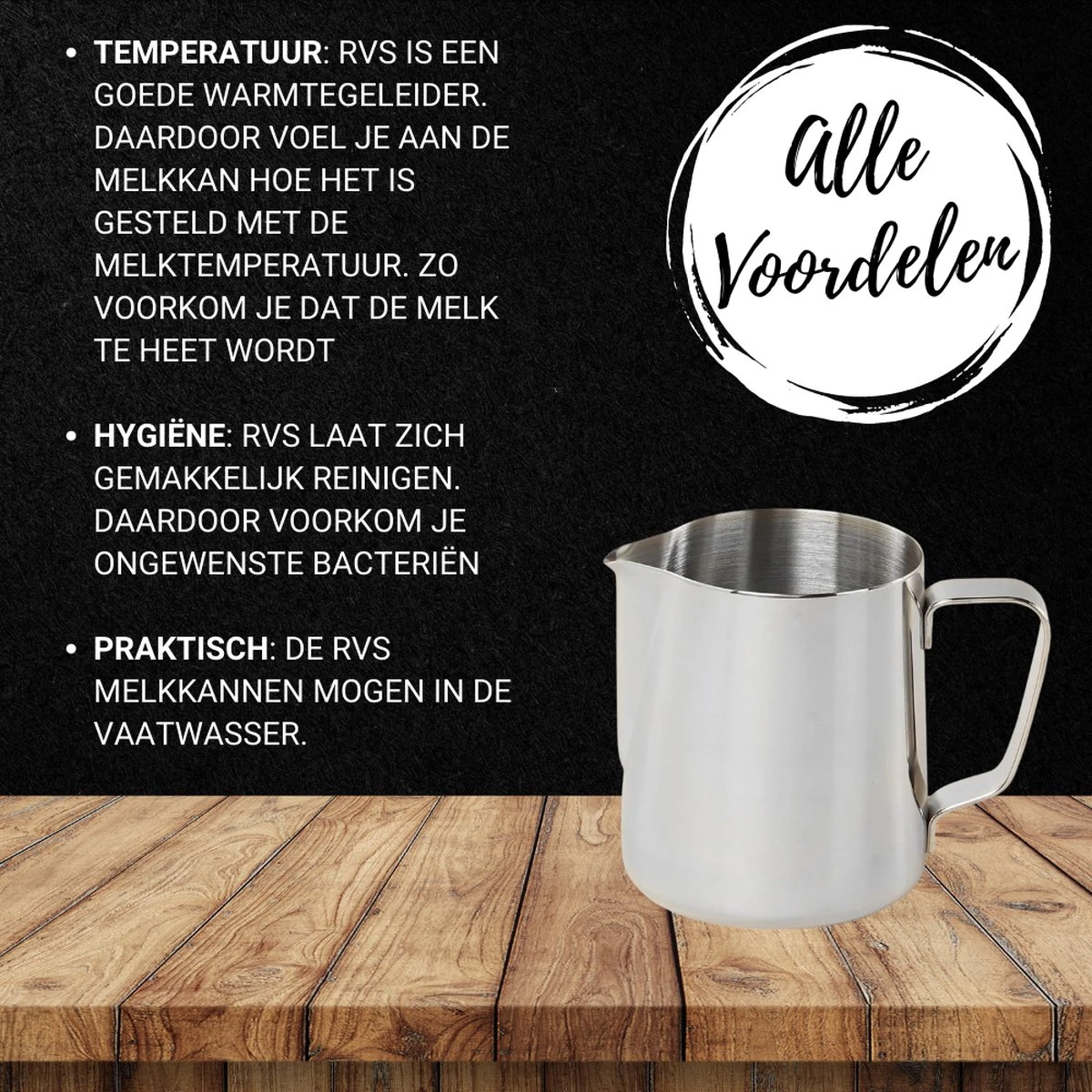 Merkloos Pazzo Goods - Melkkan - Melkkannetje Opschuim - Zilver - 350 Ml - Premium Kwaliteit - RVS - 6 Merkloos Pazzo Goods - Melkkan - Melkkannetje Opschuim - Zilver - 350 Ml - Premium Kwaliteit - RVS - - Afbeelding 4