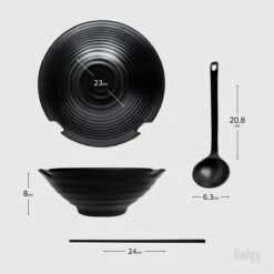 Gadgy Noodle Kom Set - 2 Kommen, 2 Paar Eetstokjes En 2 Lepels - Noodle Bowl - Japans Servies -Skimask 1200x1200 3571