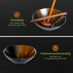 Greenwill Noodle Kom Set – Luxe Japans Servies Voor 2 Personen – Duurzame Keramieke Soepkommen – Inclusief Chopsticks Eetlepels En Houders -Skimask 1200x1200 3581