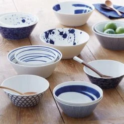 Royal Doulton Pacific - Schaaltjes Voor Snacks - Kommen - Porselein - Wit / Blauw - ⌀ 11 Cm - 6 Stuks -Skimask 1200x1200 3596