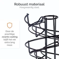 Goliving Eierrek - Eierhouder - Eiermand - Eieren Bewaren - Draaibaar - Ruimtebesparend - RVS - Zwart -Skimask 1200x1200 3678