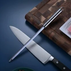 Minismus Professionele Aanzetstaal - Messenslijper Rvs - Aanzetstaal Rvs - Slijpstaaf - Aanzetstaal Voor Messen - Slijpsteen Slijpmachine - Messenslijpers - Messenslijper Aanzetstaal -Skimask 1200x1200 374