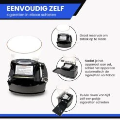 Rock&Rose Elektrische Sigarettenmaker - Inclusief Borsteltje - Sigarettenmakers - Sigarettenmachine - Electrische - Hulzenstopper - Zwart 12 Rock&Rose Elektrische Sigarettenmaker - Inclusief Borsteltje - Sigarettenmakers - Sigarettenmachine - Electrische - Hulzenstopper - Zwart -Skimask 1200x1200 3832