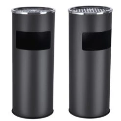 SONGMICS Staande Asbak Met Afvalbak - Sigarettenbak - Buitenasbak Met Prullenbak - Peukenpaal -Skimask 1200x1200 3853