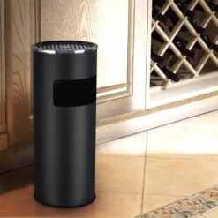 SONGMICS Staande Asbak Met Afvalbak - Sigarettenbak - Buitenasbak Met Prullenbak - Peukenpaal -Skimask 1200x1200 3854