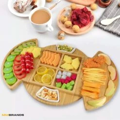 MM Brands Borrelplank - Tapasplank Met Kaasmesjes - Serveerplank - Bamboe - 32,7 X 32,7 Cm -Skimask 1200x1200 3878