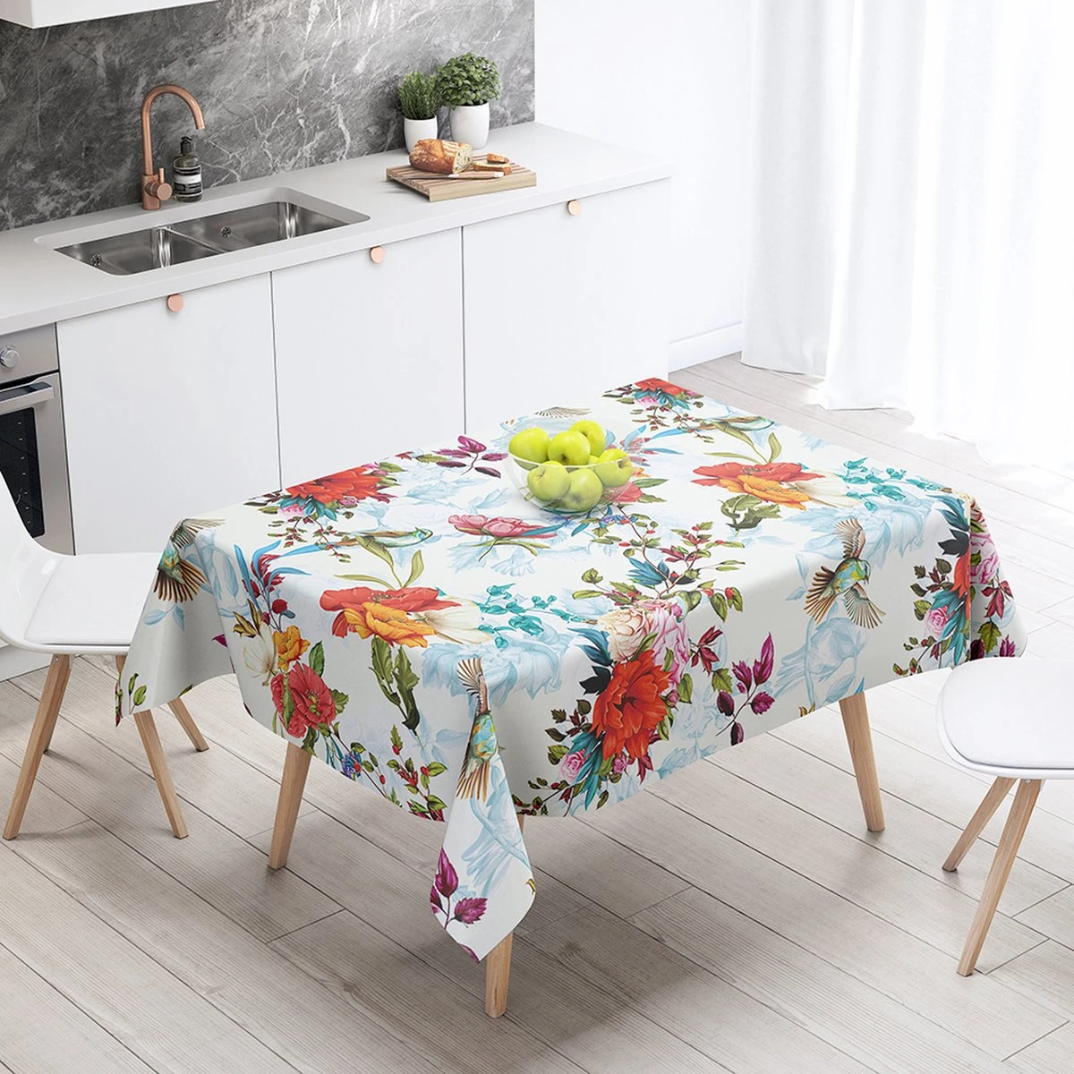 Ulticool - Tafelkleed - Groot Tafelzeil Plastic - Afwasbaar Afneembaar Wasbaar - Voor Binnen En Buiten - Waterdicht - 140 X 240 Cm - Tafelloper Rechthoekig - Design Vogel Bloemen Natuur - Wit Groen Rood Blauw Roze 3 Ulticool - Tafelkleed - Groot Tafelzeil Plastic - Afwasbaar Afneembaar Wasbaar - Voor Binnen En Buiten - Waterdicht - 140 X 240 Cm - Tafelloper Rechthoekig - Design Vogel Bloemen Natuur - Wit Groen Rood Blauw Roze