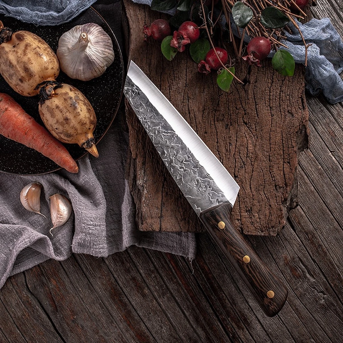 Messenset Professioneel 3-delig - Japanse Koksmessen - Prachtige Keukenmessen - Koksmes En Hakmes Messen Set- Prachtig Design 13 Messenset Professioneel 3-delig - Japanse Koksmessen - Prachtige Keukenmessen - Koksmes En Hakmes Messen Set- Prachtig Design - Afbeelding 11