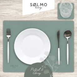 Sølmo I Designer Placemat Van PU-Leer, Hittebestendig In Twee Kleuren I 4 Afveegbare Placemats Met Onderzetter, Leren Placemat, Placemat Leer, Placemat Kids (Petrol/Grijs) 9 Sølmo I Designer Placemat Van PU-Leer, Hittebestendig In Twee Kleuren I 4 Afveegbare Placemats Met Onderzetter, Leren Placemat, Placemat Leer, Placemat Kids (Petrol/Grijs) -Skimask 1200x1200 3937