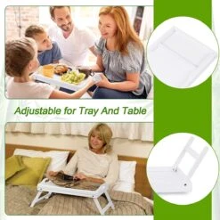 Merkloos Beddienblad, Inklapbare Poten Met Handgrepen, Ontbijtdienblad Voor Bank, Eten, Tekenen, Platen, Bamboe, Dienblad, Schoot, Bureau, Snackdienblad -Skimask 1200x1200 3950