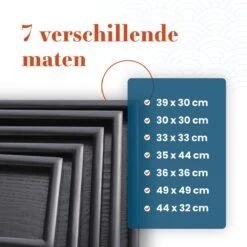 MIRO Houten Dienblad Vierkant - Decoratieve Dienbladen - Serveerblad - Sierblad - 30 X 30 CM - Zwart -Skimask 1200x1200 3988