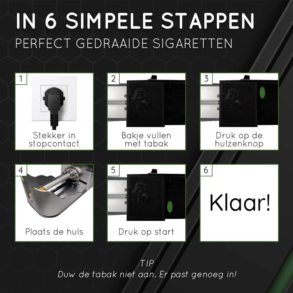 Elektrische Sigarettenmaker – Sigaretten Maker Electrisch – RVS – Sigaretten – Krachtige Motor - Electrische Sigarettenmachine – 25x13x8 Cm 10 Elektrische Sigarettenmaker – Sigaretten Maker Electrisch – RVS – Sigaretten – Krachtige Motor - Electrische Sigarettenmachine – 25x13x8 Cm - Afbeelding 8